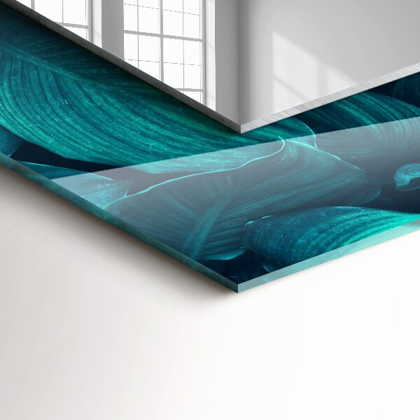 Lustro ścienne dekoracyjne prostokątne Liście miłorzębu