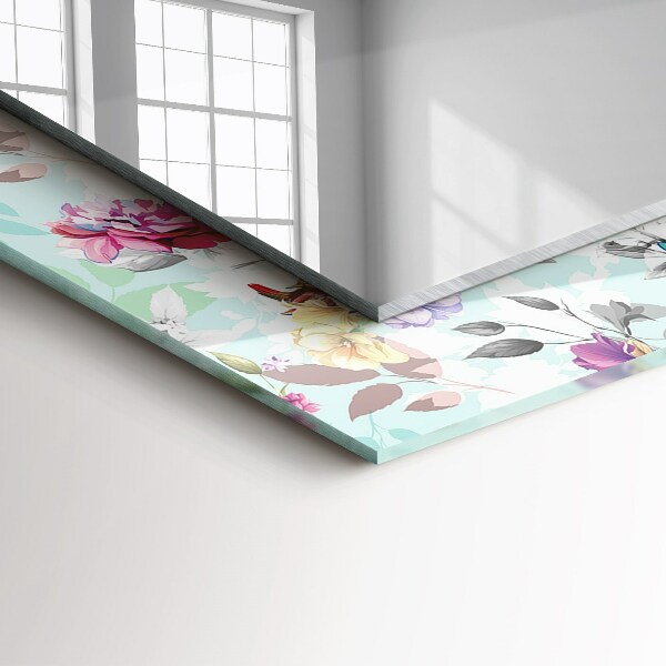 Lustro ramka z nadrukiem prostokątne Lawa wulkaniczna