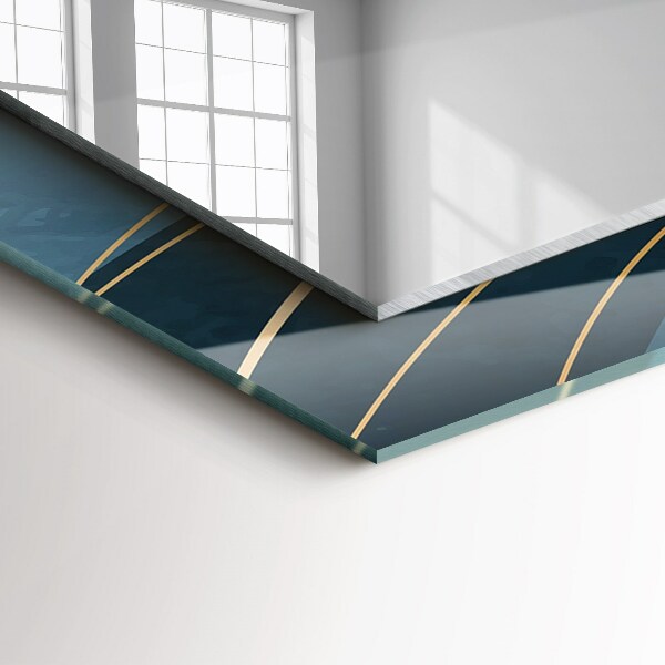 Lustro z drukowaną ramką prostokątne Pasek astragalusa