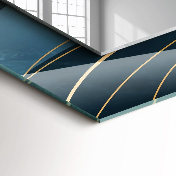 Lustro z drukowaną ramką prostokątne Pasek astragalusa