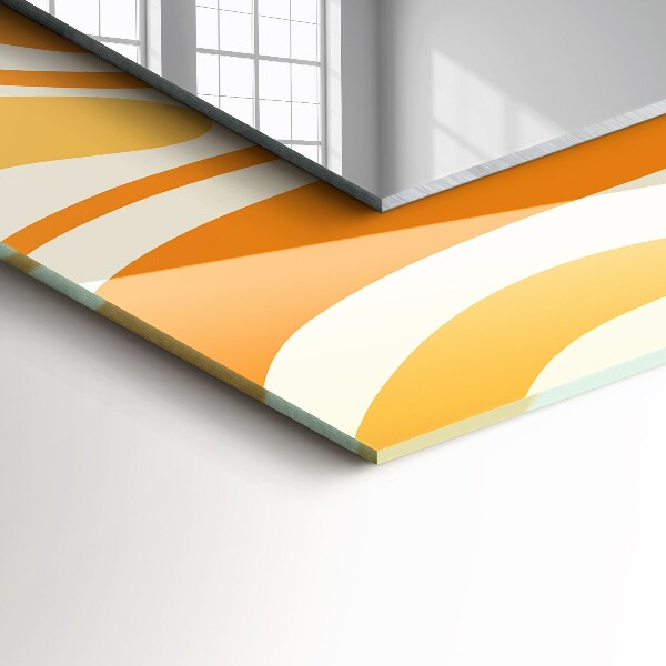 Lustro z nadrukiem prostokątne Czarno-szary motyw