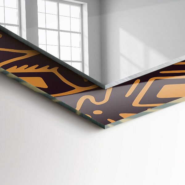 Lustro ścienne dekoracyjne prostokątne Motywy etniczne