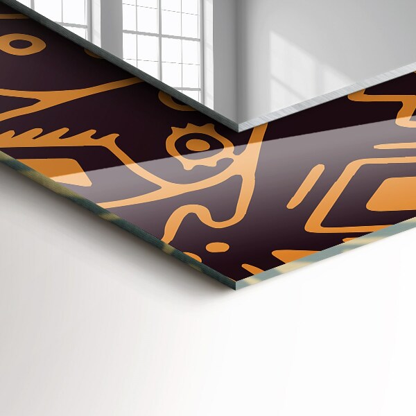 Lustro ścienne dekoracyjne prostokątne Motywy etniczne