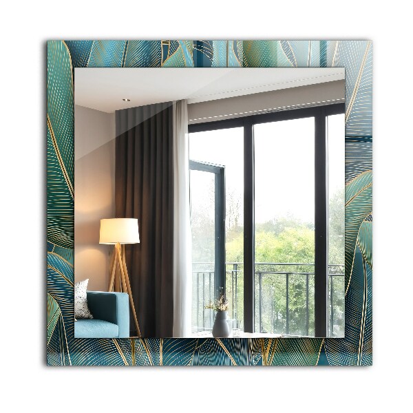 Lustro dekoracyjne prostokątne Mgliste paski