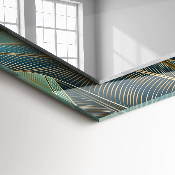 Lustro dekoracyjne prostokątne Mgliste paski