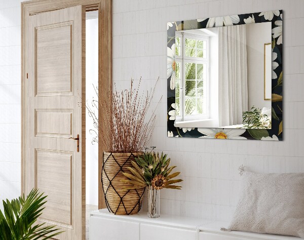 Lustro z nadrukiem prostokątne Mgiełka Margherita bianca