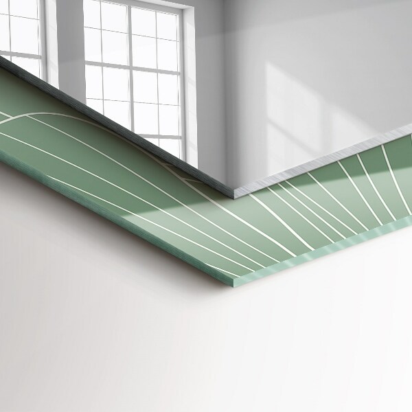 Lustro z nadrukiem dekoracyjne prostokątne Mgiełka z miłorzębu