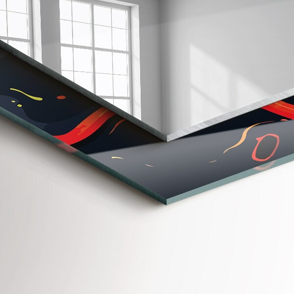 Lustro ścienne dekoracyjne prostokątne Lawa wulkaniczna