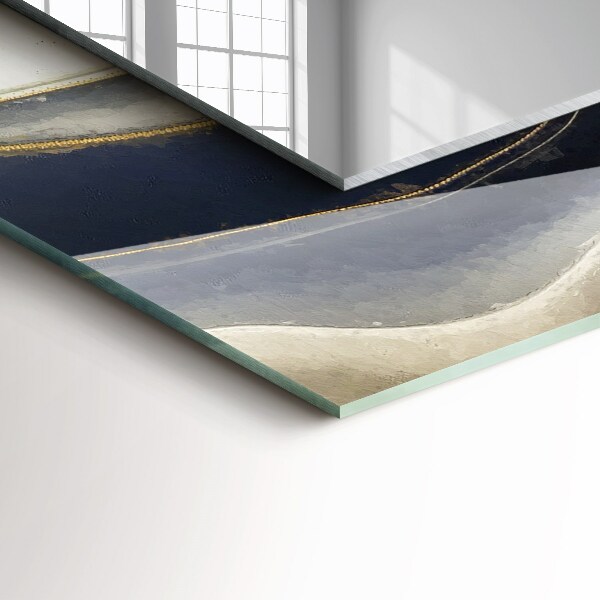 Lustro z drukowaną ramką prostokątne Kolorowa mgła Astrata