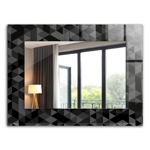 Lustro z nadrukiem prostokątne Trójkątne karły i świerszcze