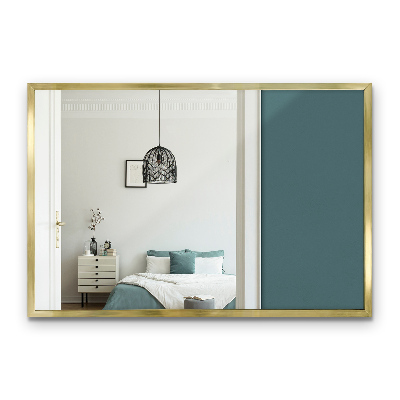 Minimalistyczne lustro prostokątne w srebrnej ramie 60x40 cm