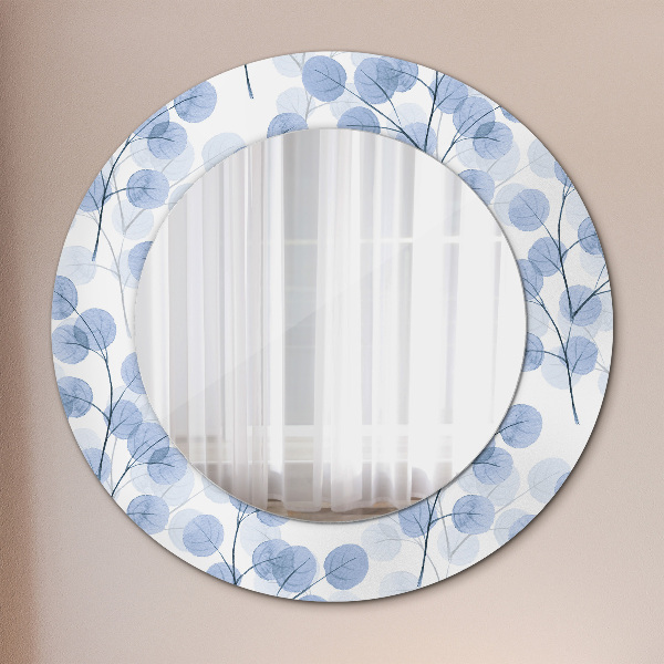 Lustro ścienne dekoracyjne okrągłe Gałęzie liście