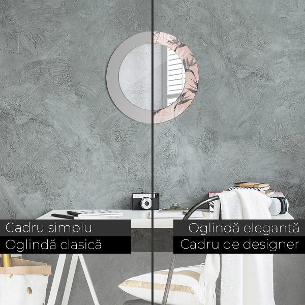 Lustro ścienne dekoracyjne okrągłe Raj dla ptaków