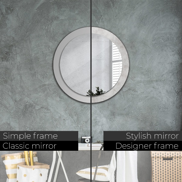 Lustro ścienne dekoracyjne okrągłe Betonowa tekstura