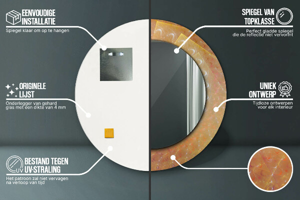 Lustro ścienne dekoracyjne okrągłe Spirala abstrakcja