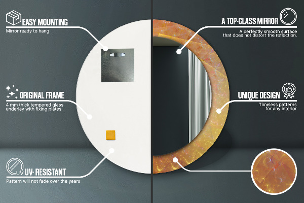 Lustro ścienne dekoracyjne okrągłe Spirala abstrakcja