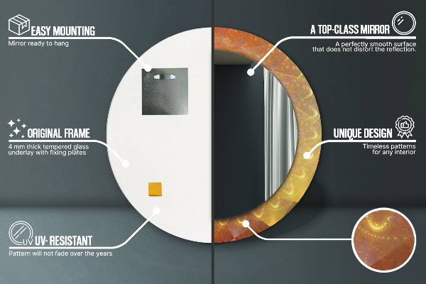 Lustro ścienne dekoracyjne okrągłe Spirala abstrakcja