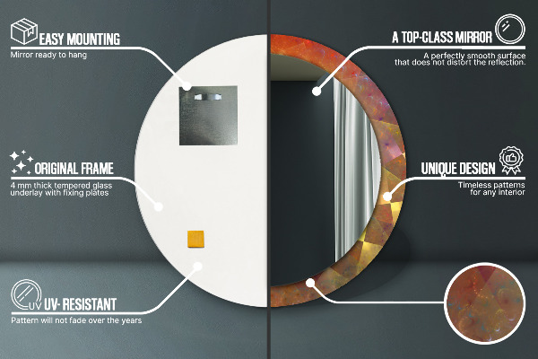 Lustro ścienne dekoracyjne okrągłe Spirala abstrakcja