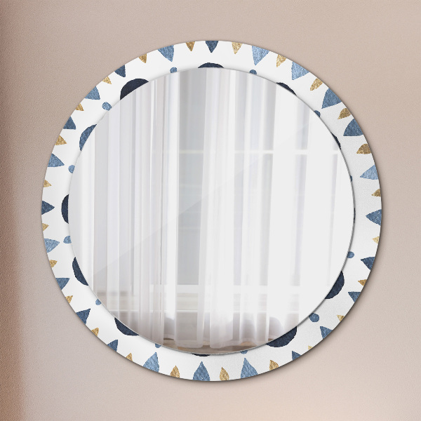 Lustro ścienne dekoracyjne okrągłe Mandala księżycowa