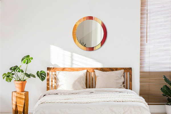 Lustro z drukowaną ramką okrągłe Abstrakcyjny obraz