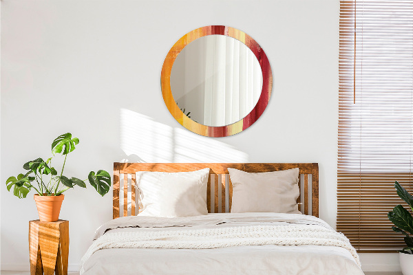 Lustro z drukowaną ramką okrągłe Abstrakcyjny obraz