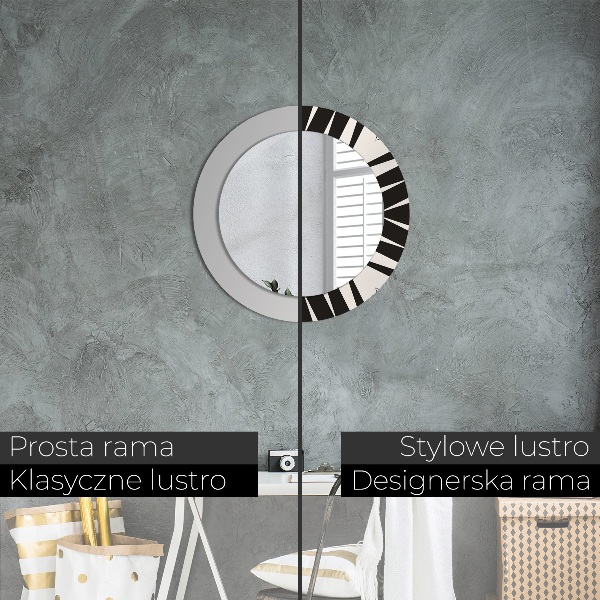 Lustro ścienne dekoracyjne okrągłe Abstrakcja geometria