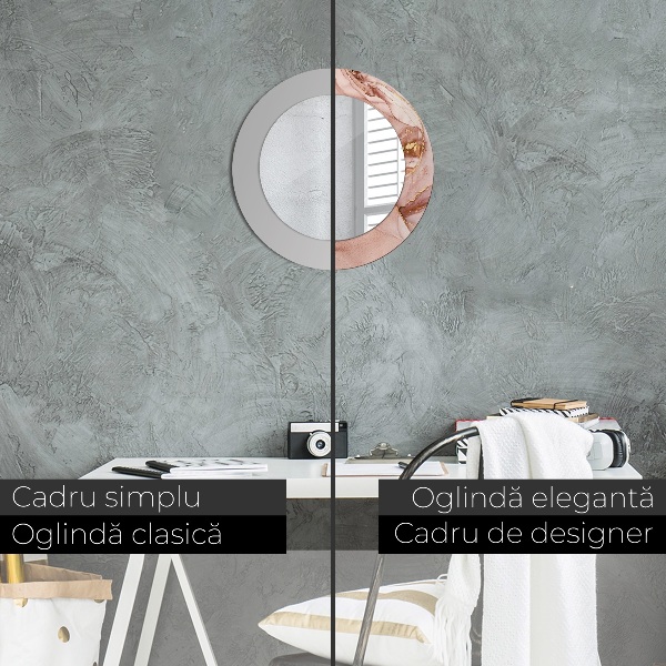 Lustro ścienne dekoracyjne okrągłe Abstrakcyjny płyn