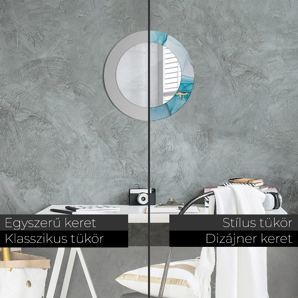 Lustro ścienne dekoracyjne okrągłe Abstrakcyjny płyn