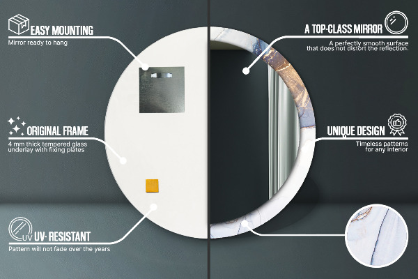 Lustro ścienne dekoracyjne okrągłe Abstrakcyjna płynna sztuka