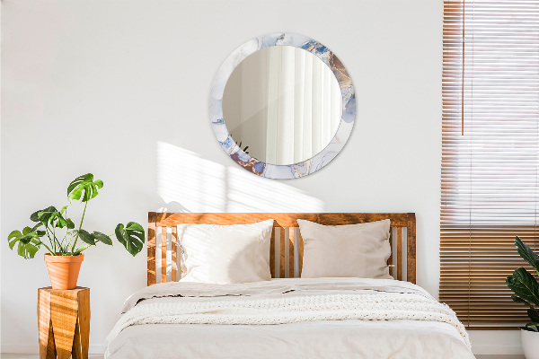 Lustro ścienne dekoracyjne okrągłe Abstrakcyjna płynna sztuka