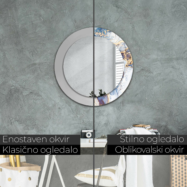 Lustro ścienne dekoracyjne okrągłe Abstrakcyjna płynna sztuka