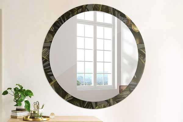 Lustro ścienne dekoracyjne okrągłe Kwiaty hibiskusa