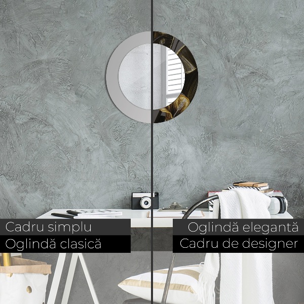 Lustro ścienne dekoracyjne okrągłe Kwiaty hibiskusa