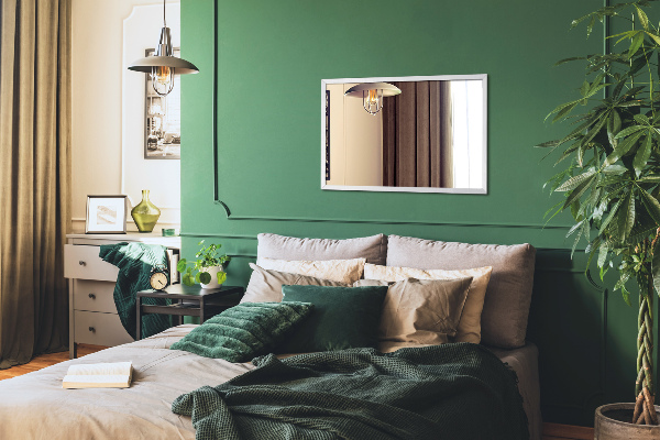 Lustro z białą ramką do przedpokoju 80x60 cm