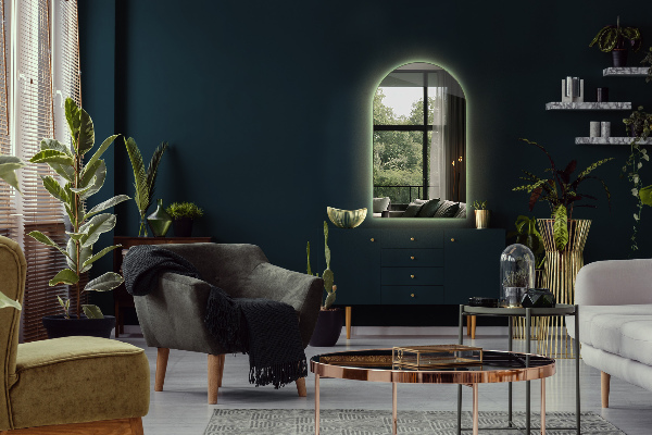 Lustro LED półowalne 40x70 cm