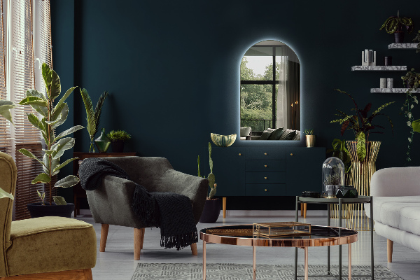 Lustro arkadowe z podświetleniem LED 45x80 cm