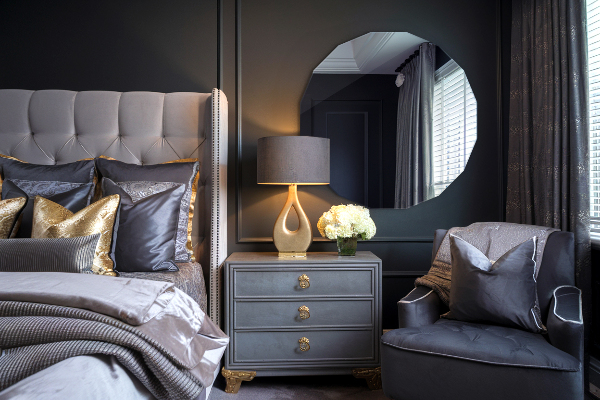 Lustro wielościan nowoczesny dodatek 100x100 cm