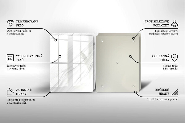 Osłona ściany przy kuchence gazowej Delikatny marmur