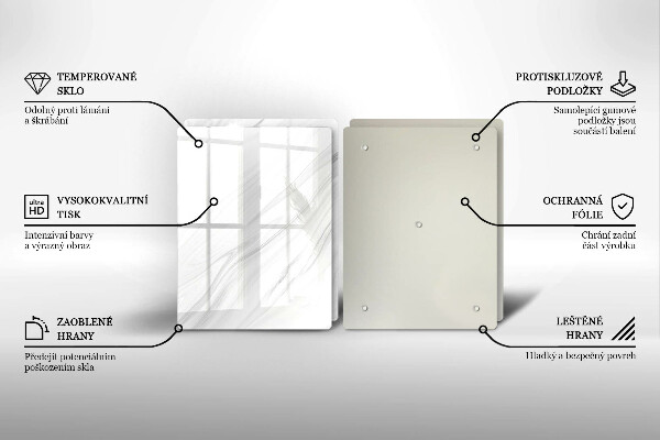 Osłona ściany przy kuchence gazowej Delikatny marmur