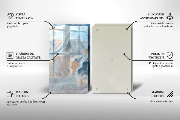 Osłona ściany przy kuchence gazowej Tekstura marmuru