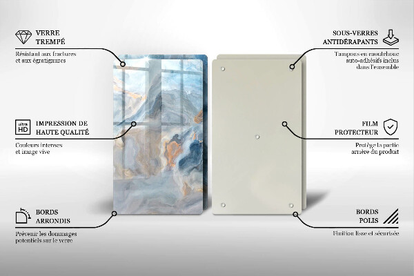 Osłona ściany przy kuchence gazowej Tekstura marmuru