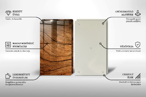 Osłona ściany przy kuchence gazowej Tekstura deski drewna