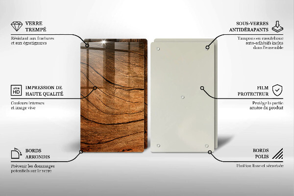 Osłona ściany przy kuchence gazowej Tekstura deski drewna