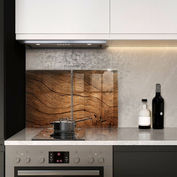 Osłona ściany przy kuchence gazowej Tekstura deski drewna