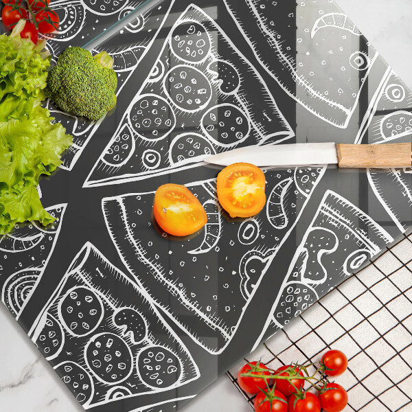 Osłona ściany przy kuchence gazowej Ilustracja pizza