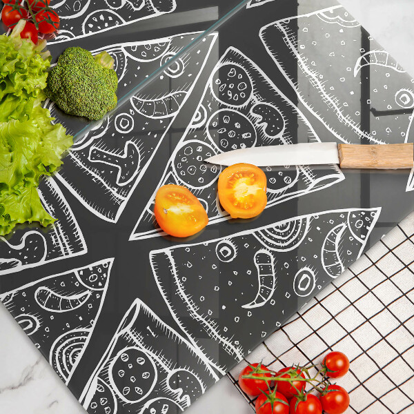 Osłona ściany przy kuchence gazowej Ilustracja pizza