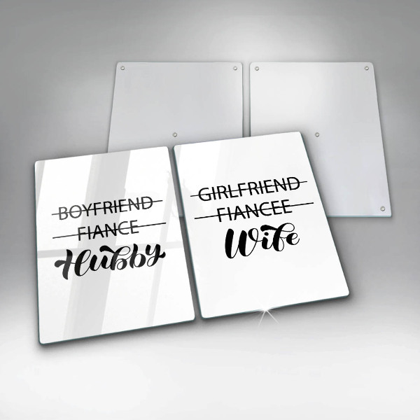 Ochrona na ścianę w kuchni Napis, sentencja, wzór