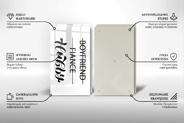 Ochrona na ścianę w kuchni Napis, sentencja, wzór