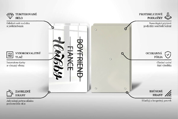 Ochrona na ścianę w kuchni Napis, sentencja, wzór