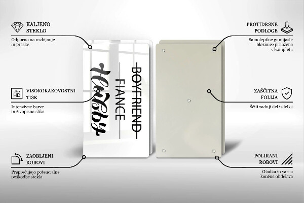 Ochrona na ścianę w kuchni Napis, sentencja, wzór